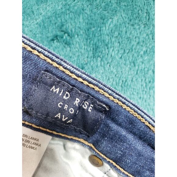 Lucky Brand Jeans Size 6 Womens Blue Stretch Pant Denim Mid Rise Ava Cropped - Picture 4 of 14